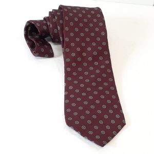 Vintage Adams Row Hand Block Print England Rare Silk Necktie